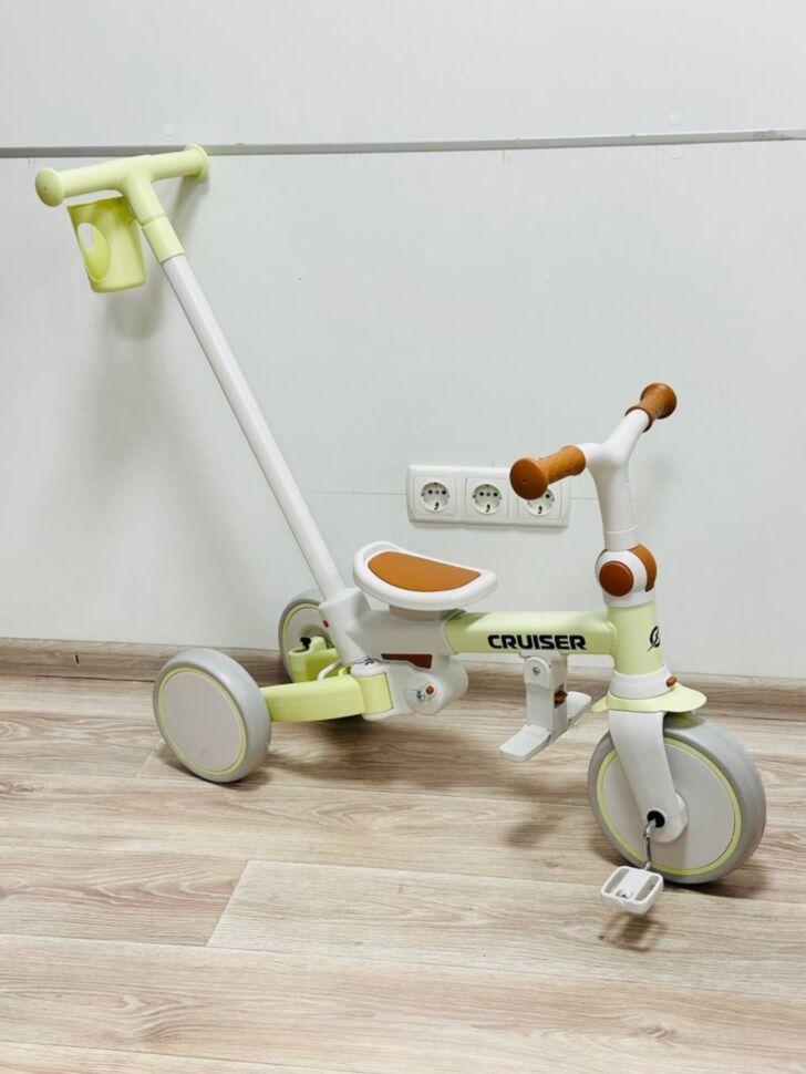 Дитячий біговел-трансформер (велобіг) Maraton Tri-cycle Cruiser Milano 001 коричневий