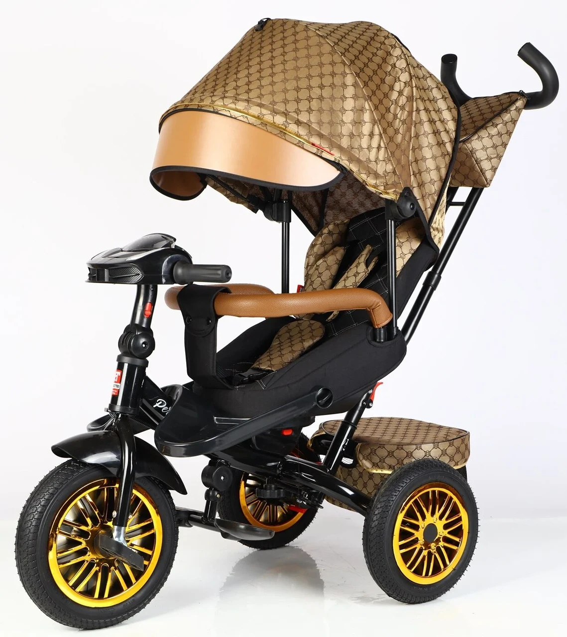 Триколісний велосипед коляска BestTrike "Perfetto" з музичною фарою, фото 1