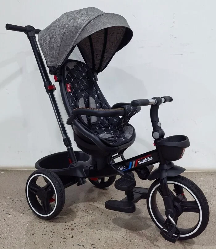 Триколісний велосипед коляска BestTrike "Oscar" 6390 — 18-698 з телескопічною ручкою, фото 1