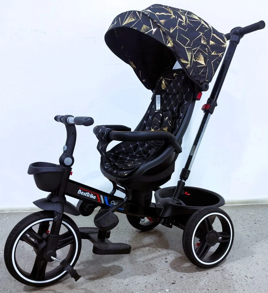 Триколісний велосипед коляска BestTrike "Oscar" 6390 — 16-098 з телескопічною ручкою, фото 1
