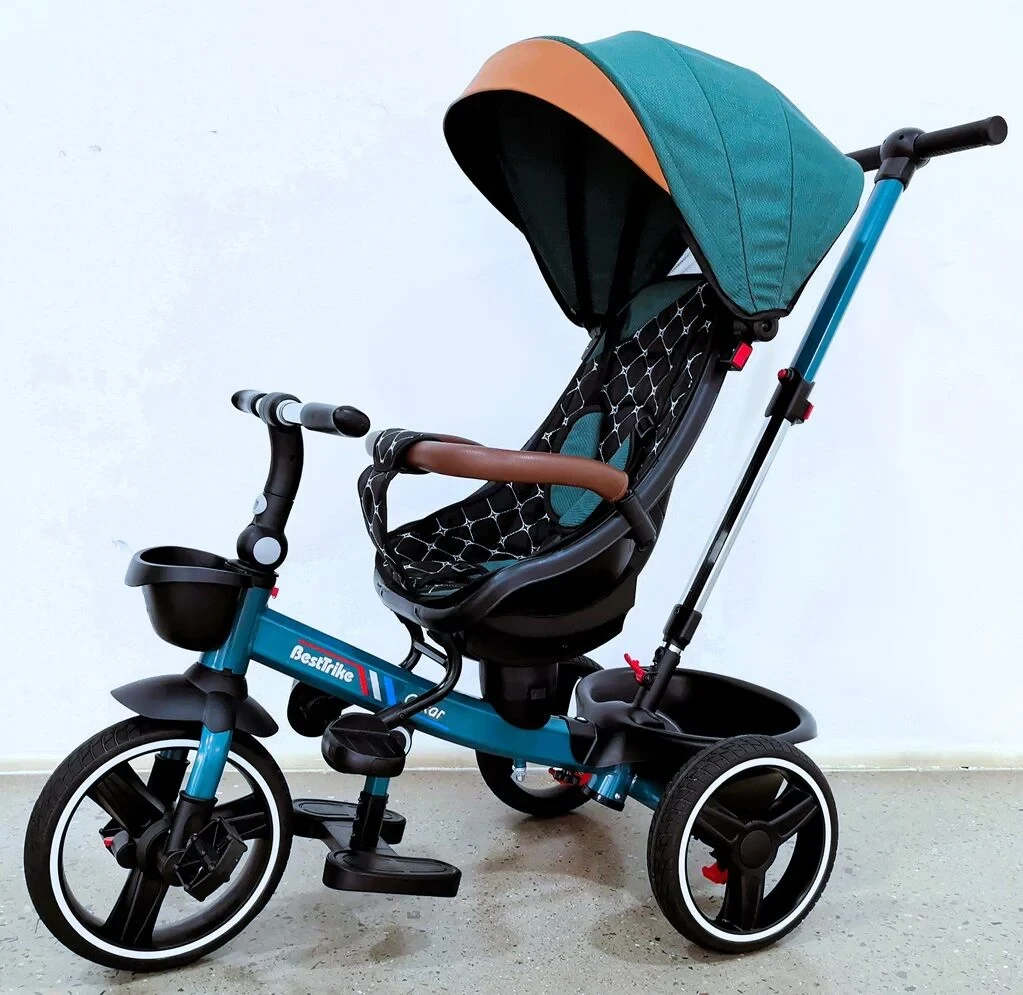 Триколісний велосипед коляска BestTrike "Oscar" 6390 — 14-154 з телескопічною ручкою, фото 1
