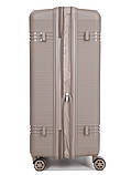 Валіза велика L поліпропілен шампань76х51х28+5/117л/4.9кг Snowbal21204, фото 6