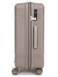Валіза велика L поліпропілен шампань76х51х28+5/117л/4.9кг Snowbal21204, фото 5