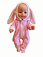Одяг для ляльки Бебі Борн / Baby Born 40 - 43 см кігурумі / комбінезон Зайчик рожевий 132, фото 6