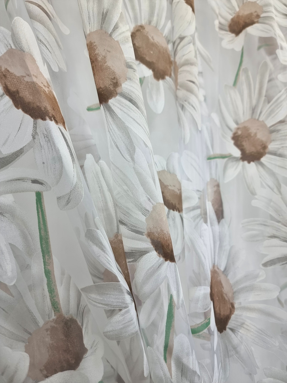 Тюль готова "Ромашка Деворе" Коричнева, 300х270см