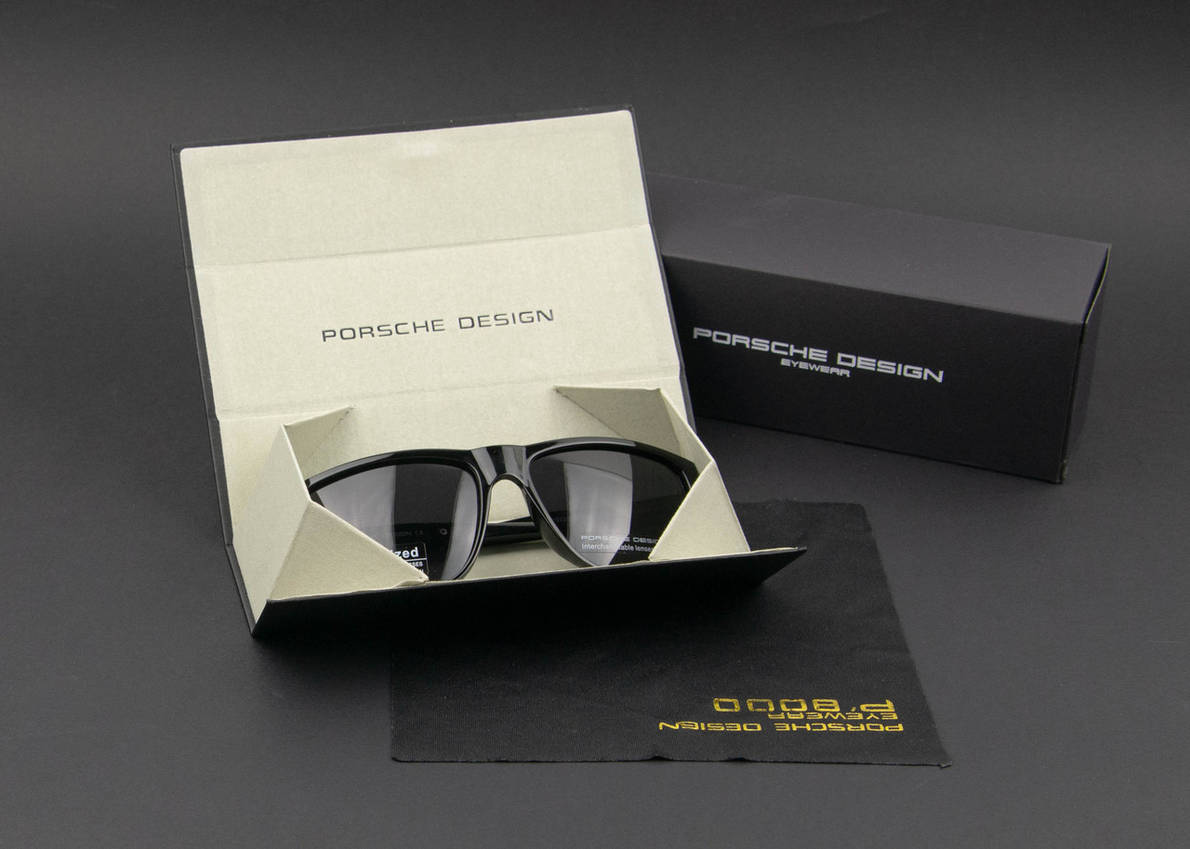 Окуляри чоловічі сонцезахисні Porsche Design поляризаційні (арт. P6533) глянсова оправа, фото 1