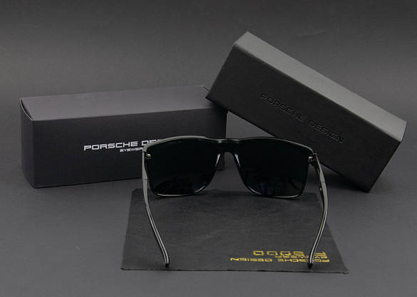 Окуляри чоловічі сонцезахисні Porsche Design поляризаційні (арт. P6533) глянсова оправа, фото 5
