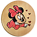 Дитячий табурет з натурального дерева Мінні Маус 23х21 см, фото 2