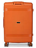 Валіза велика L поліпропілен помаранч76х51х28+5/117л/4.9кг Snowbal21204, фото 4