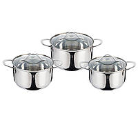 Набір кухонних каструль 6 предметів Berlinger Haus Silver Jewellery Collection (BH-6662)