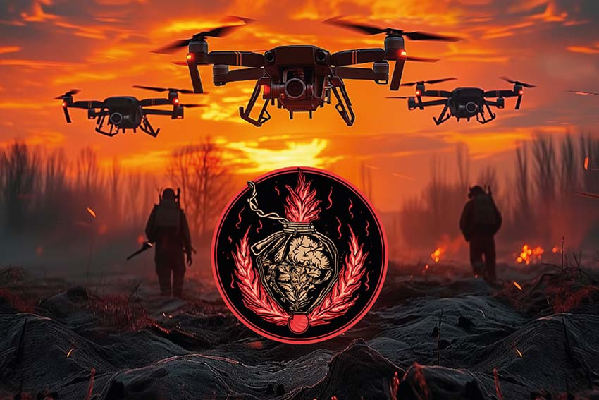 Прапор роти ударних БПЛА 2 мехбату 47 ОМБр «Маґура» ЗСУ дрони