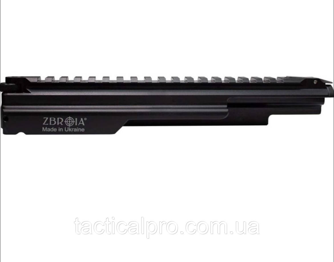 Кришка ствольної коробки ZBROIA для АК/АКМ з планкою Weaver/Picatinny, алюмінієвий сплав EN-AW7, фото 1