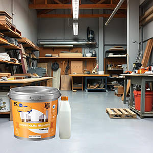 Епоксидна підлога наливна дуже міцна 10 кг на 30 м2 світло сіра