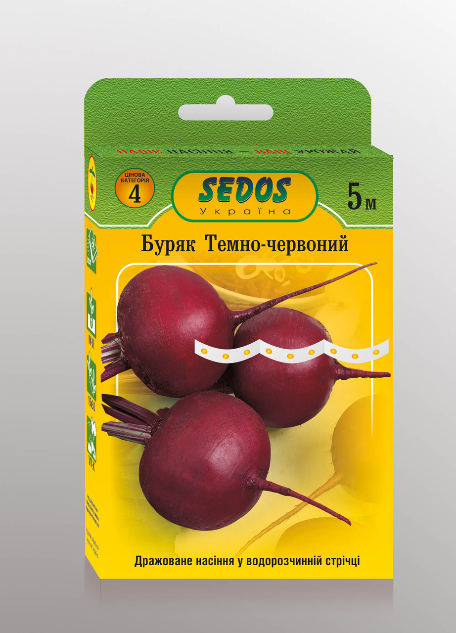 Буряк темно-червоний (стрічка, 5 м)