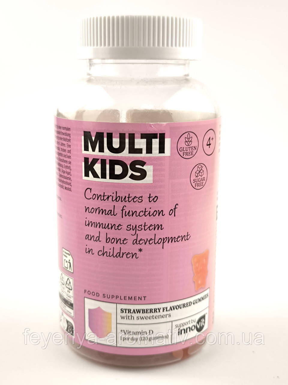 Вітаміни для імунітету та здорового розвитку кісток у дітей Multi Kids (120 шт.)