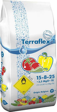 Terraflex - T (15-8-25 + 3,5 MgO + TE) - для томатів, перцю, баклажанів, картоплі (25кг), фото 1