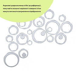 Дзеркальний декор акриловий самоклеючий срібло, 24шт (D) SW-00002523