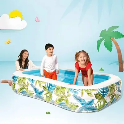 М'який вініловий басейн ванна для дитини від 3 років Ігрова зона для купання та активного відпочинку Надувний 600 л