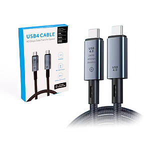 Кабель TypeC to TypeC (USB4/Thunderbolt 4) PD240W / 8K60Hz / до 40Gbps (1м)
