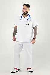 Куртка котонова Мадрид біла, кор.рукав (р.52)