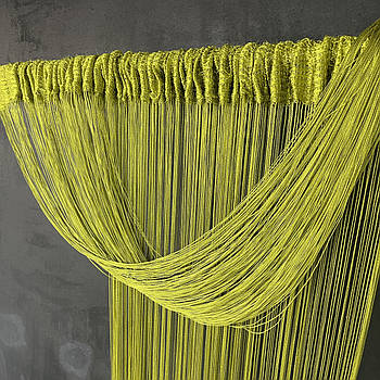 Нитяні штори однотонні Оливкові 300x280 cm ALBO (NO-31)