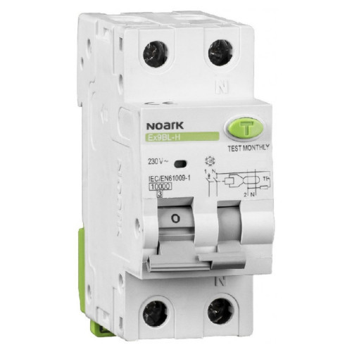 Дифавтомат (УЗО) Noark 10кА B 10А 1P+N 30mA тип AС Ex9BL-N 107382