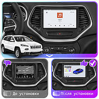 Штатна магнітола Lesko для Jeep Cherokee V (KL) 2013-2018г 10" 4/64 QLED CarPlay 4G Wi-Fi GPS 360 Prime 1 шт., фото 2