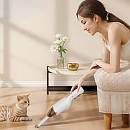 Акумуляторний автомобільний пилосос на 3 швидкості з 3 насадками AND 1-38 Білий, фото 7