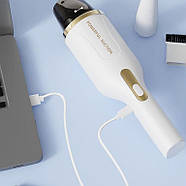 Акумуляторний автомобільний пилосос на 3 швидкості з 3 насадками AND 1-38 Білий, фото 5