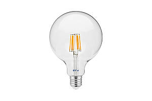 Лампа GTV LED 8W FILAMENT, G125, 3000K, E27 (LD-G125FL8-30)