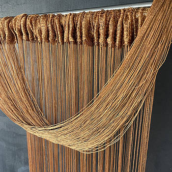 Нитяні штори однотонні Коричневі 300x280 cm ALBO (NO-12)