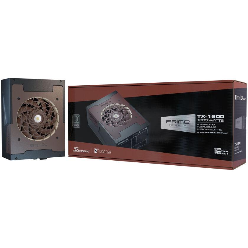 Блок живлення Seasonic Prime TX-1600 Noctua Edition Power Supply, 80 PLUS Titanium, Modular, ATX 3.1, PCIe 5.0