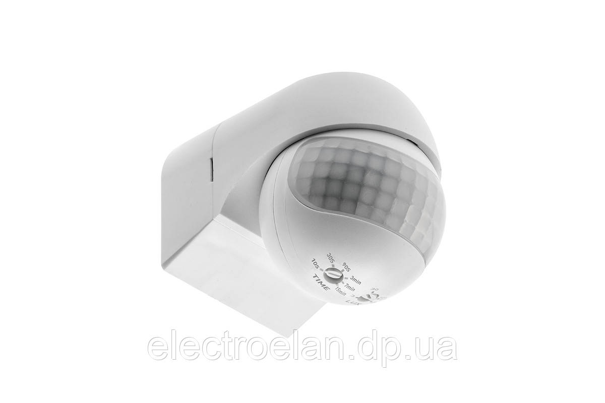 Датчик руху (накладний) GTV CR-13, max.800W, IP20, 180⁰, R12м, білий (CR-CR13000-00)
