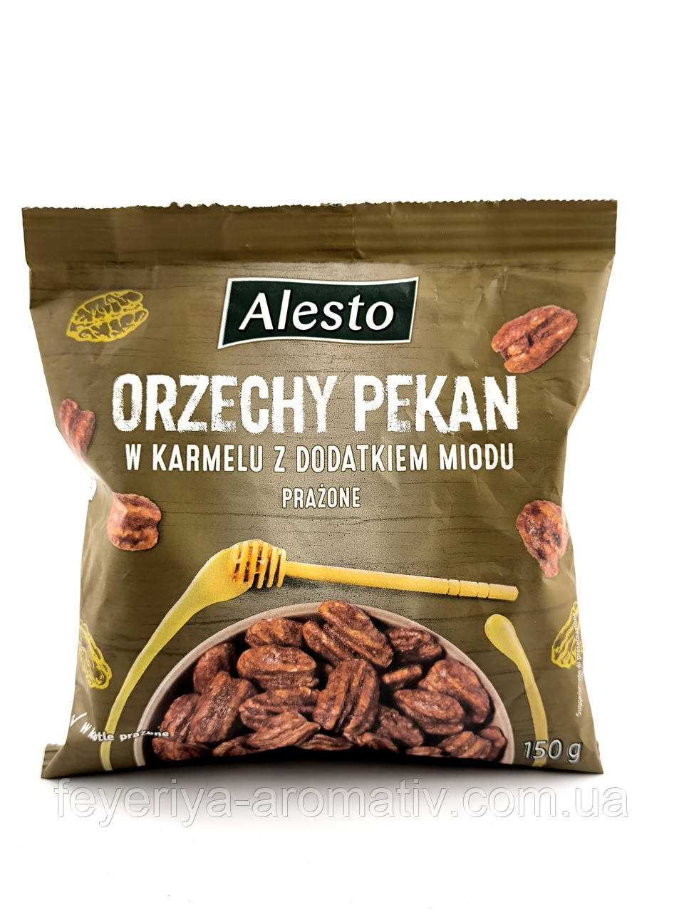 Горіхи пекан карамелізовані з медом Alesto Pecans 150 g (Німеччина)