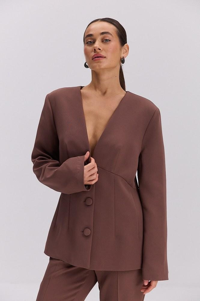 Жіночий приталений жакет у двох кольорах, фото 1