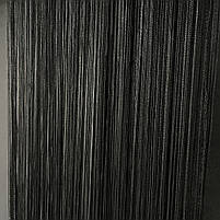 Нитяна шторка однотонна Чорна 300x280 cm ALBO (NO-3), фото 11
