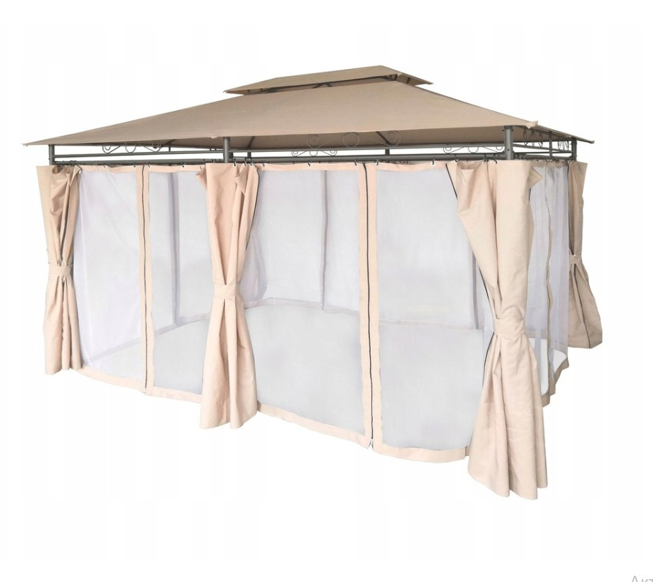 Садовий павільйон 3x4м від 4IQ з москітною сіткою, фото 1