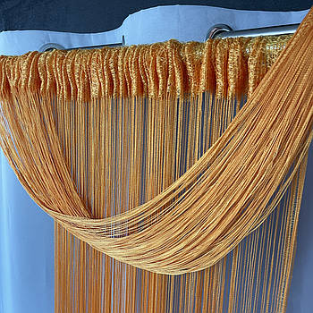 Нитяні штори однотонні Помаранчеві 300x280 cm ALBO (NO-30)