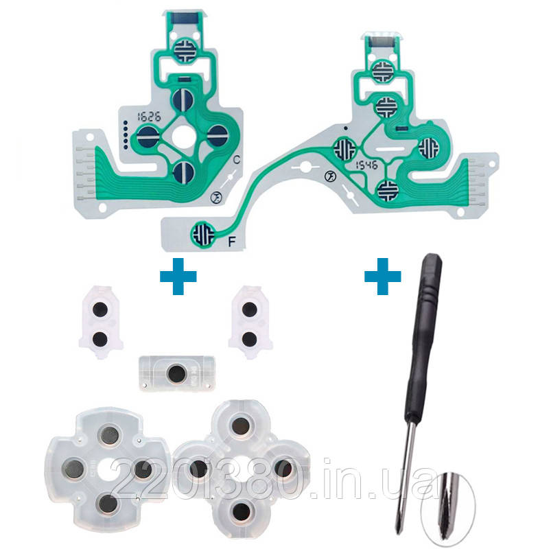 Шлейф + контактні кнопки Dualshok 4 JDM-030 (Оригінал) + викрутка