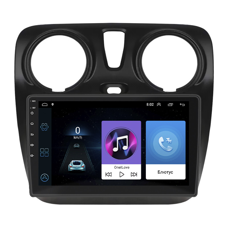 Штатна магнітола Lesko для Dacia Lodgy ver 2 2012-2017 екран 9" 1/16Gb Wi-Fi GPS Base 1 шт., фото 1