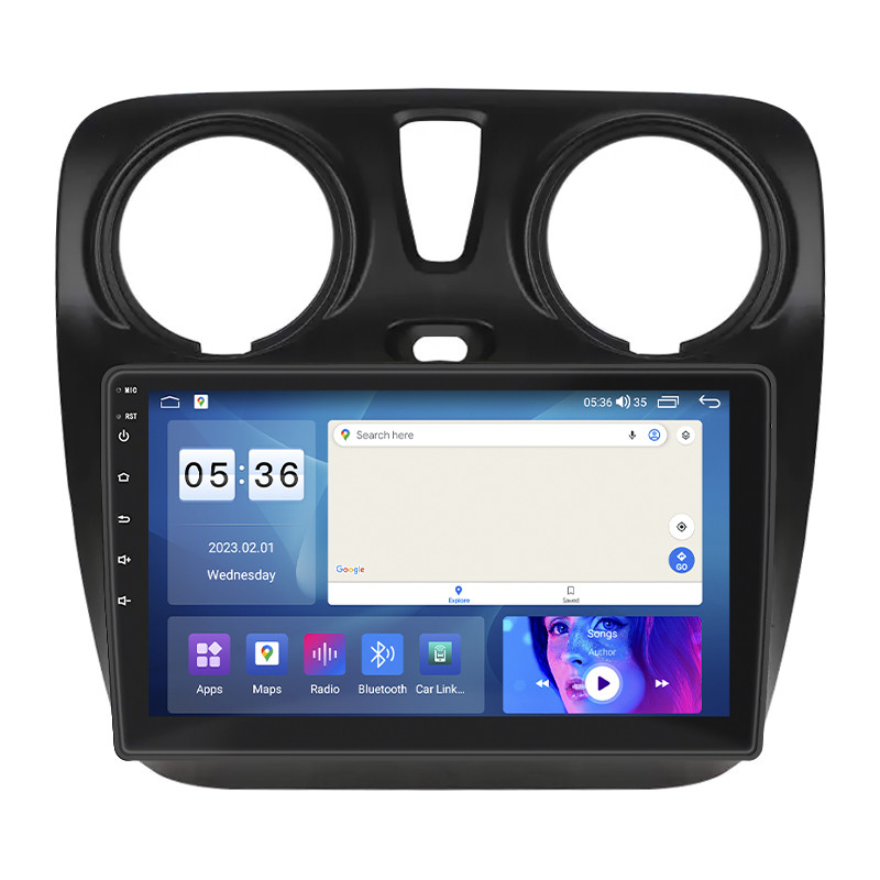 Штатна магнітола Lesko для Dacia Dokker I ver 2 2012-2017 екран 9" 4/64Gb CarPlay 4G Wi-Fi GPS Prime 1 шт., фото 1