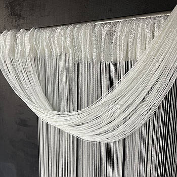 Нитяні штори однотонні Білі 300x280 cm ALBO (NO-7)