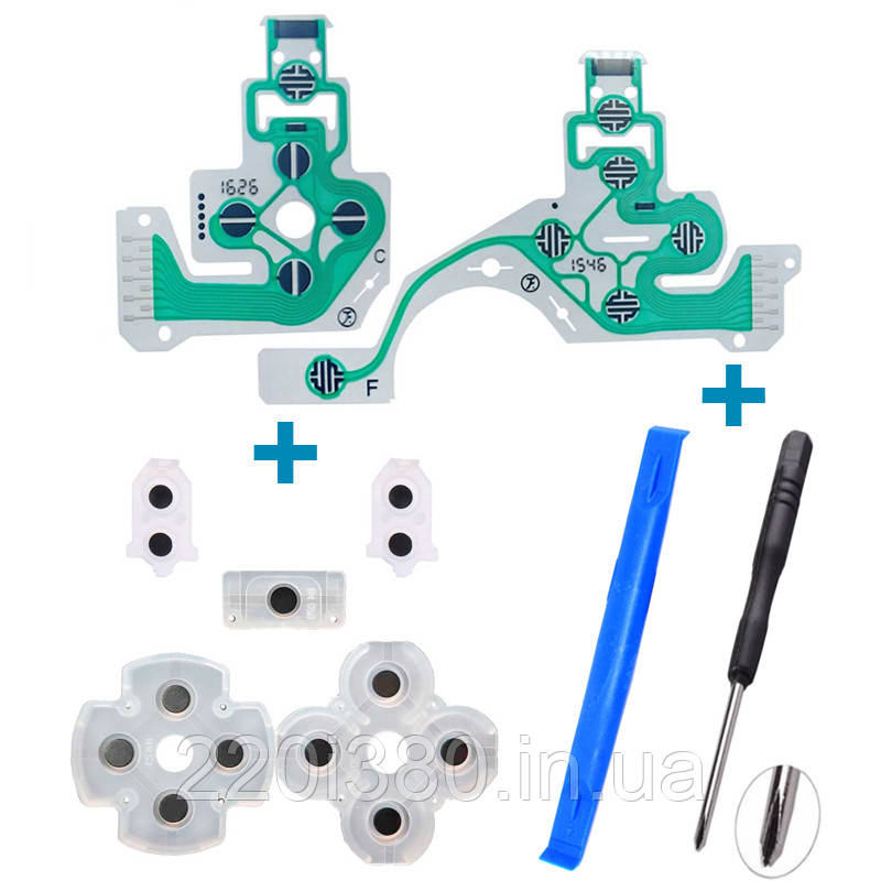Шлейф + контактні кнопки Dualshock 4 JDS-030 + викрутка + лопатка