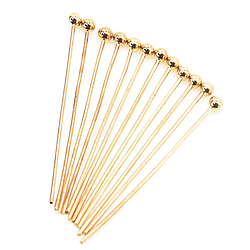 Піни мідні з кулькою 14х0,5 мм +-200 шт. Золотистий