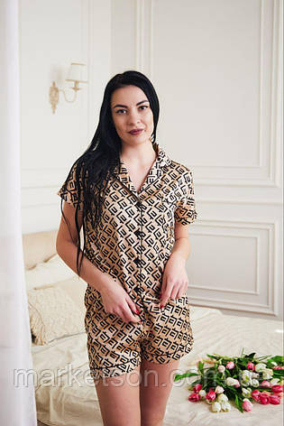Жіноча піжама шовкова сатин р.S,M,L,XL, фото 1