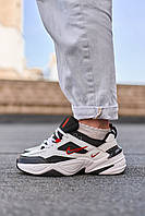 Nike M2K Tekno Black White «Red Logo»