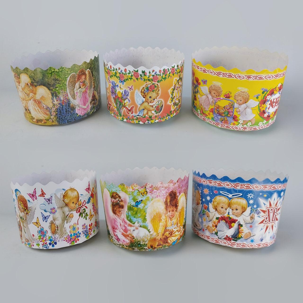 Формы бумажные для паски  (85*130) Ассорти (400гр) (50 шт), фото 1