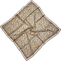 Легка хустка шарф з натурального шифону. Жіночий турецький платок шарф на літо Зелено-коричневий