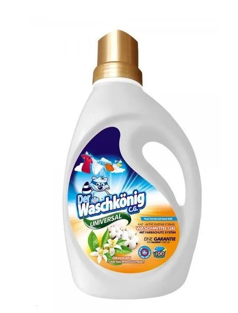 Гель для прання Der Waschkönig Universal 3000 мл Апельсин та бавовна, фото 1
