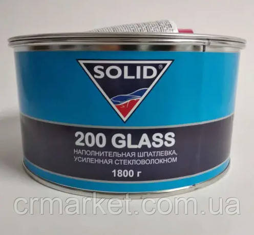 Шпаклівка зі скловолокном "Glass 200" 1,8 кг, SOLID, фото 1